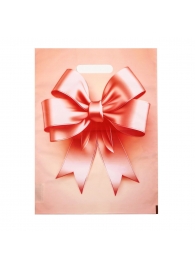Пакет с принтом в виде банта с вырубной ручкой (30х40 см) - Сима-Ленд - купить с доставкой в Йошкар-Оле