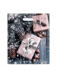 Новогодний пакет с принтом в виде подарков и вырубной ручкой (45х38 см) - Сима-Ленд - купить с доставкой в Йошкар-Оле