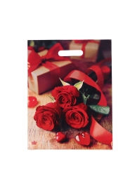 Пакет с принтом в виде роз (31х40 см) - Сима-Ленд - купить с доставкой в Йошкар-Оле