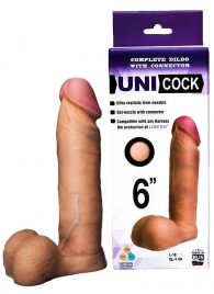Насадка для страпона фаллической формы UNICOCK 6  - 18 см. - LOVETOY (А-Полимер) - купить с доставкой в Йошкар-Оле