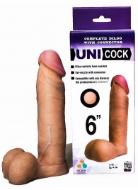 Насадка для страпона фаллической формы UNICOCK 6  - 18 см. - LOVETOY (А-Полимер) - купить с доставкой в Йошкар-Оле