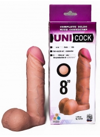 Фаллическая насадка для страпона UNICOCK 8  - 20 см. - LOVETOY (А-Полимер) - купить с доставкой в Йошкар-Оле