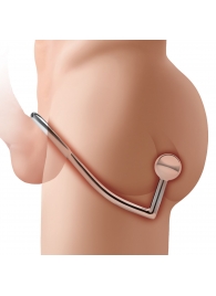 Кольцо на пенис с анальным стимулятором Stainless Steel Anal Hook   Cock Ring - BlueLine - в Йошкар-Оле купить с доставкой