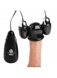 Черная стимулирующая насадка для головки полового члена Multi Speed Vibrating Penis Head Teaser - XR Brands - в Йошкар-Оле купить с доставкой