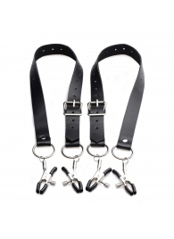Ремни с зажимами для половых губ Spread Labia Spreader Straps with Clamps - XR Brands - купить с доставкой в Йошкар-Оле