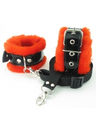 Набор на кровать с красным мехом BDSM Light - БДСМ Арсенал - купить с доставкой в Йошкар-Оле