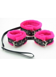 Набор с розовым мехом BDSM Light - БДСМ Арсенал - купить с доставкой в Йошкар-Оле