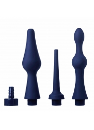 Набор из 3 универсальных насадок для анального душа Universal 3 Piece Silicone Enema Attachment Set - XR Brands - купить с доставкой в Йошкар-Оле