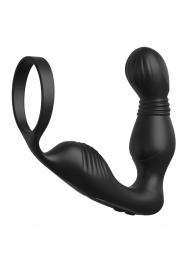Черный вибростимулятор простаты с эрекционным кольцом Ass-Gasm Pro P-Spot Milker - Pipedream - в Йошкар-Оле купить с доставкой