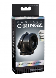 Черное эрекционное кольцо Rock Hard Cock Pipe - Pipedream - в Йошкар-Оле купить с доставкой
