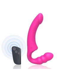 Розовый безремневой страпон Straples Strap-On Dildo - Erokay - купить с доставкой в Йошкар-Оле