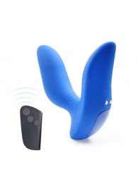 Синий вибромассажер простаты 3,5’’ Remote Control Curve P-spot Massager - 12 см. - Erokay - в Йошкар-Оле купить с доставкой