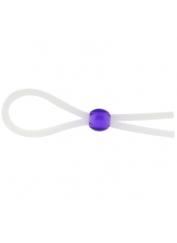 Прозрачное лассо с фиолетовой бусиной SILICONE COCK RING WITH BEAD LAVENDER - NMC - в Йошкар-Оле купить с доставкой