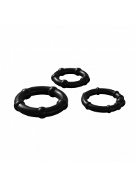 Набор из 3 черных эрекционных колец Babooom Ring Set - Adrien Lastic - в Йошкар-Оле купить с доставкой