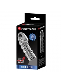 Прозрачная открытая насадка на пенис с бугорками - 19,8 см. - Baile - в Йошкар-Оле купить с доставкой