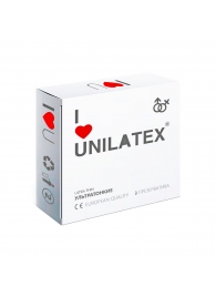 Ультратонкие презервативы Unilatex Ultra Thin - 3 шт. - Unilatex - купить с доставкой в Йошкар-Оле