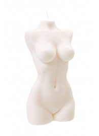 Белая интерьерная свеча в форме женского торса - 850 гр. - Pecado - купить с доставкой в Йошкар-Оле