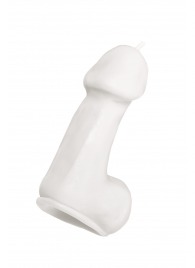 Белая свеча в форме пениса - 47 гр. - Pecado - купить с доставкой в Йошкар-Оле