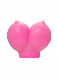 Розовая свеча «Сиськи» - 150 гр. - Pecado - купить с доставкой в Йошкар-Оле