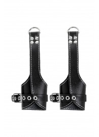 Черные подвесы с белой строчкой - Pecado - купить с доставкой в Йошкар-Оле