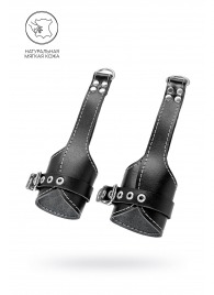 Черные подвесы с белой строчкой - Pecado - купить с доставкой в Йошкар-Оле