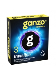 Супертонкие презервативы Ganzo Invisible - 3 шт. - Ganzo - купить с доставкой в Йошкар-Оле
