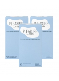 Набор из 3 упаковок ультратонких презервативов Pleasure Lab (по 12 шт.) - Pleasure Lab - купить с доставкой в Йошкар-Оле