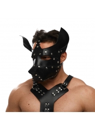 Черная кожаная маска «Собака» - Crazy Handmade - купить с доставкой в Йошкар-Оле