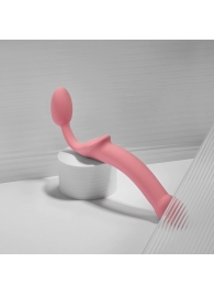 Розовый безремневой страпон Strap-on-me Semi-Realistic Bendable Strap-On size S - Strap-on-me - купить с доставкой в Йошкар-Оле