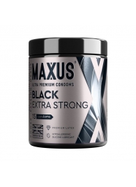 Черные утолщенные презервативы MAXUS Extra Strong с железным кейсом - 15 шт. - Maxus - купить с доставкой в Йошкар-Оле