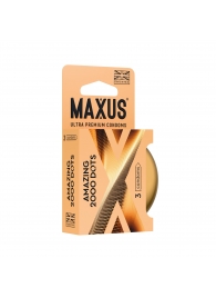 Точечные презервативы MAXUS 2000 Amazing Dots с железным кейсом - 3 шт. - Maxus - купить с доставкой в Йошкар-Оле