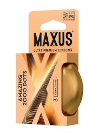 Точечные презервативы MAXUS 2000 Amazing Dots с железным кейсом - 3 шт. - Maxus - купить с доставкой в Йошкар-Оле