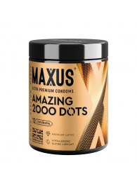 Точечные презервативы MAXUS 2000 Amazing Dots с железным кейсом - 12 шт. - Maxus - купить с доставкой в Йошкар-Оле