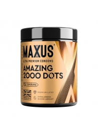 Точечные презервативы MAXUS 2000 Amazing Dots с железным кейсом - 15 шт. - Maxus - купить с доставкой в Йошкар-Оле