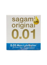 Увлажнённый презерватив Sagami Original 0.01 Extra Lub - 1 шт. - Sagami - купить с доставкой в Йошкар-Оле