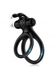 Черное эрекционное виброкольцо с подхватом мошонки Stay Hard - Boys of Toys - в Йошкар-Оле купить с доставкой