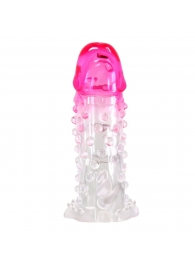 Прозрачно-розовая насадка на пенис Wilford - 13,5 см. - Baile - в Йошкар-Оле купить с доставкой