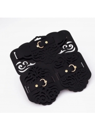 Фигурный набор для БДСМ-игр с узорами и золотистой фурнитурой - Crazy Handmade - купить с доставкой в Йошкар-Оле