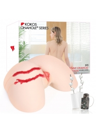 Мастурбатор-полуторс с двойным слоем материала и вибрацией Jenny Onahole Real Hips - KOKOS - в Йошкар-Оле купить с доставкой