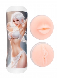 Двусторонний мастурбатор в колбе аниме - вагина и ротик - Tokyo Style - в Йошкар-Оле купить с доставкой