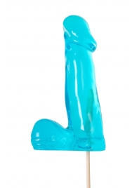 Голубой леденец в форме члена со вкусом блю кюрасао - 173 гр. - Sosuчki - купить с доставкой в Йошкар-Оле