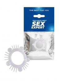 Эластичное эрекционное кольцо с шишечками и шипами - Sex Expert - в Йошкар-Оле купить с доставкой