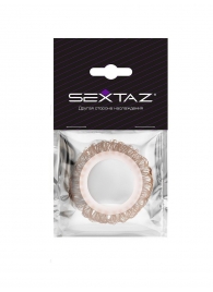 Эрекционное кольцо с бежевыми «ресничками» - Sextaz - в Йошкар-Оле купить с доставкой