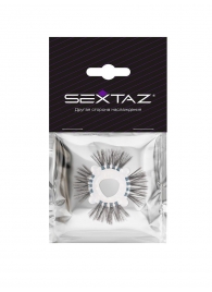 Эластичное эрекционное кольцо с черными «ресничками» - Sextaz - в Йошкар-Оле купить с доставкой