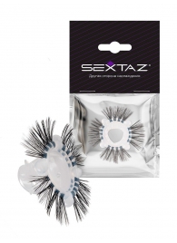 Эластичное эрекционное кольцо с черными «ресничками» - Sextaz - в Йошкар-Оле купить с доставкой