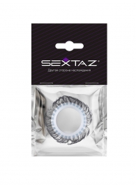 Эластичное эрекционное колечко с черными «ресничками» - Sextaz - в Йошкар-Оле купить с доставкой