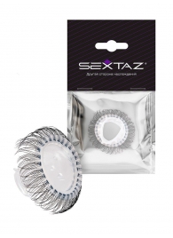 Эластичное эрекционное кольцо с длинными черными «ресничками» - Sextaz - в Йошкар-Оле купить с доставкой