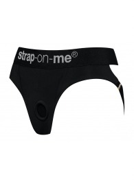 Черные трусики для насадок Heroine Lingerie Harness - size XL - Strap-on-me - купить с доставкой в Йошкар-Оле