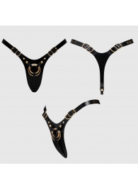 Черный пояс для фиксации насадок Strap-On-Me Leatherette Harness Fabulous - Strap-on-me - купить с доставкой в Йошкар-Оле