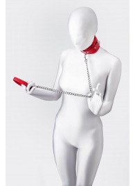 Красный ошейник с подкладкой из меха - ToyFa - купить с доставкой в Йошкар-Оле